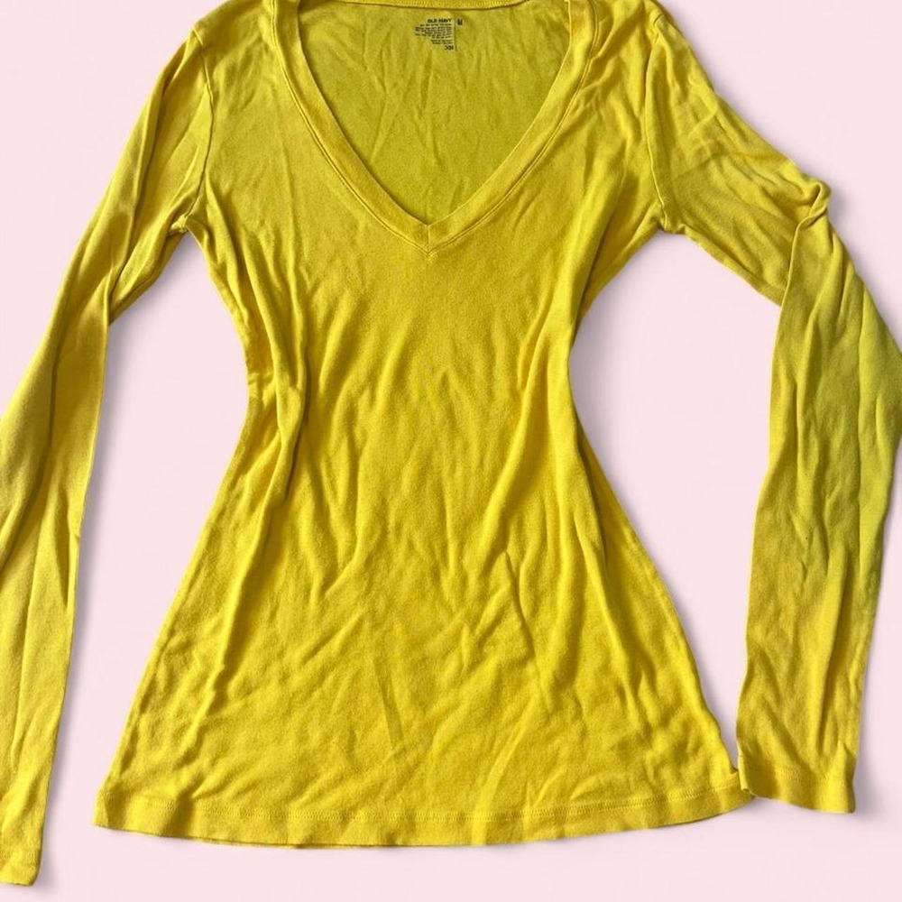 Old Navy Yellow Longsleeve Y2K Size Medium